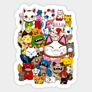 Maneki Neko (Lucky Cat) Collection Sticker